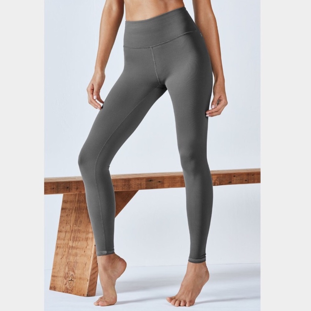 NWOT Steel Grey Fabletics Lisette hi-waist leggings XSMALL power hold